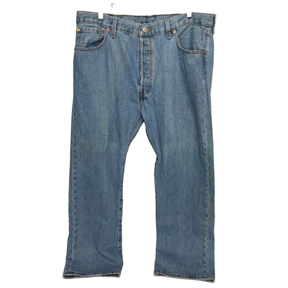 Levis 501 Men’s 40 x30 Jeans Blue Denim Relaxed Straight Leg Button Fly 2021